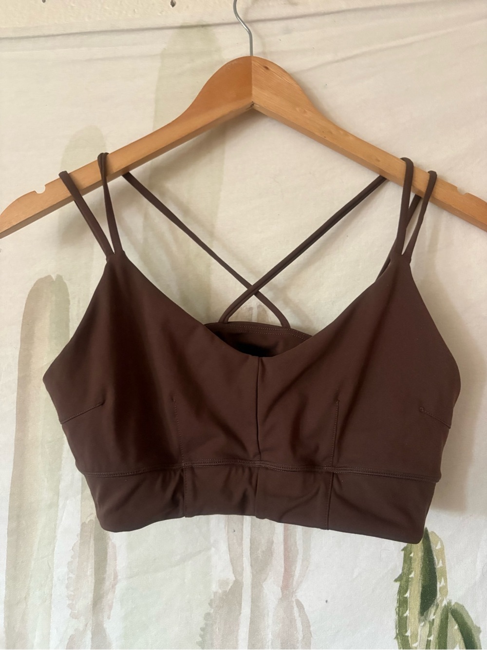 YoungLA Brown Cross Back Sports Bra 🌵M